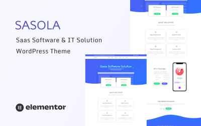 Sasola - SaaS-Software und IT-Lösung WordPress Theme