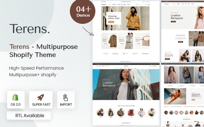 Terens – багатоцільова тема Shopify Minimal Clean 2.0