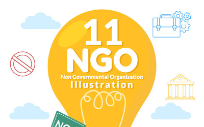 11 NGO eller icke-statlig organisation Illustration