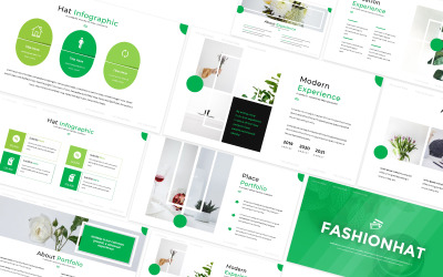 Plantilla de PowerPoint de sombrero de moda