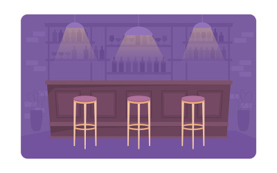 Bar arrangement 2D vector illustration isolé