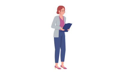 Carácter vectorial de color semiplano Lady Boss