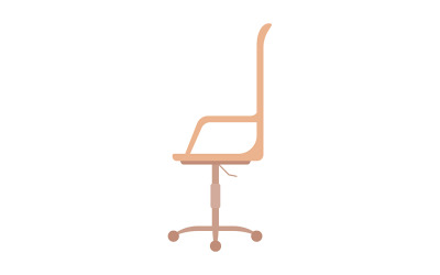 Irodai szék félig lapos színes vektor objektum