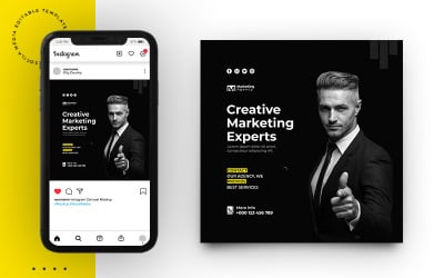 Agencja marketingowa w mediach społecznościowych Szablon banera posta