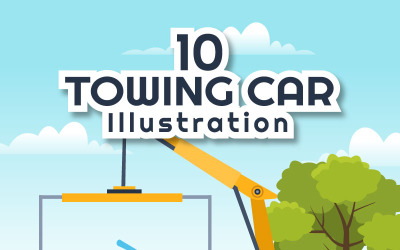 10 Bilillustration för automatisk bogsering
