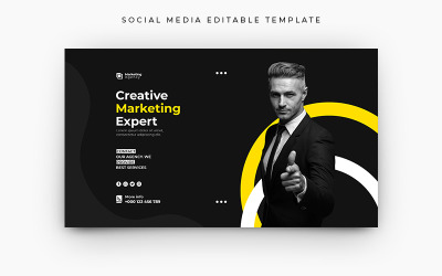 Business Marketing und Social Media Marketing Social Media Web BannerTemplate