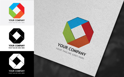 Design de logotipo de polígono profissional para sua empresa - identidade de marca