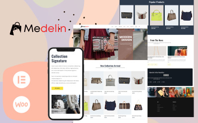 Medelin – divatos kézitáskák boltja, WooCommerce téma