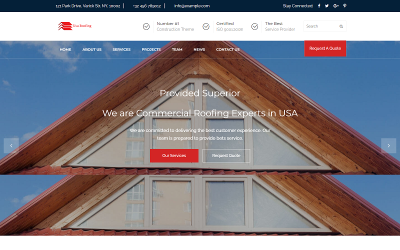 Šablona přistávací konstrukce pro opravu střechy v USA