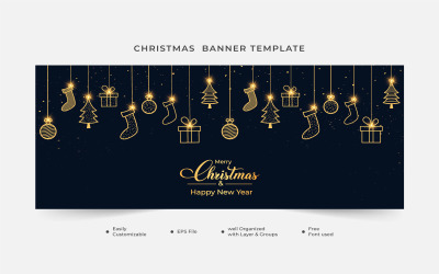 Banner di Natale con uno sfondo scuro