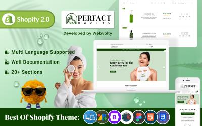 Bellezza perfetta - Tema reattivo Mega Beauty Shopify 2.0 Premium