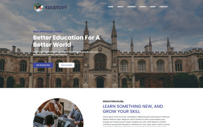 EDUSTADY - Vzdělávací vstupní stránka Tempalte