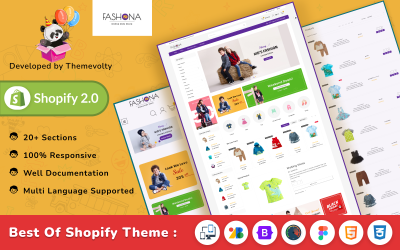 Moda per bambini e ragazzi Fashona Tema reattivo di Shopify 2.0