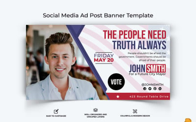 Politische Kampagne Facebook-Werbebanner-Design-005
