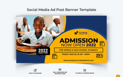 School Admission Facebook Ad Banner Design-014