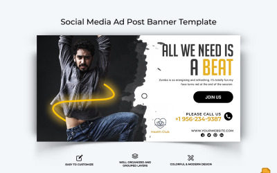 Zumba Dance Facebook Ad Banner Design-006