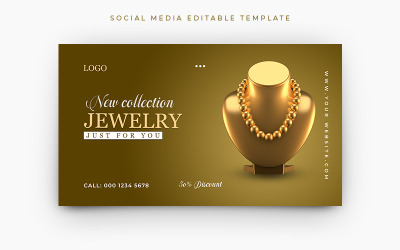 Modèle de bannière Web de médias sociaux de bijoux