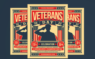 Modelo de Folheto de Celebração do Dia dos Veteranos