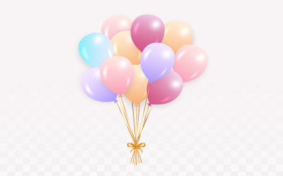 Söt färgglad ballong för födelsedagsfest