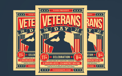 Veterans Day Celebration Flyer Vorlage