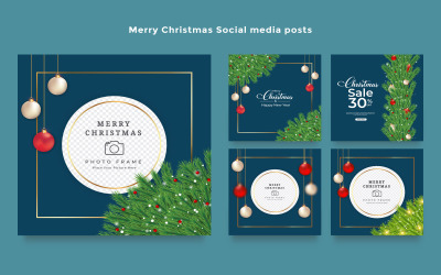 Weihnachts-Social-Media-Post-Illustration
