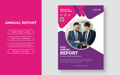 Moderner Jahresbericht Business Flyer Template Design