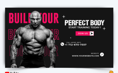 Gym and Fitness YouTube Thumbnail Design -030