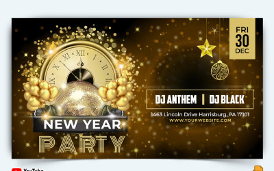 New Year Party YouTube Thumbnail Design -002