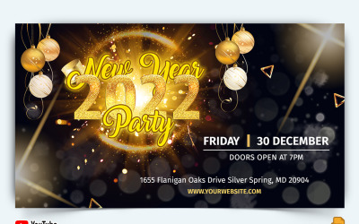 New Year Party YouTube Thumbnail Design -003