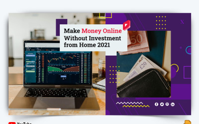Online Money Earnings YouTube Thumbnail Design -019