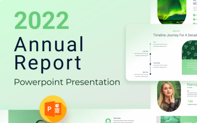 Шаблон презентації PowerPoint річного звіту за 2022 рік