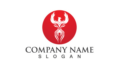 Phoenix Bird Logo et symbole Vector Element Design V11