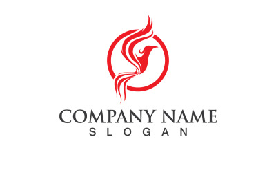 Phoenix Bird Logo et symbole Vector Element Design V14