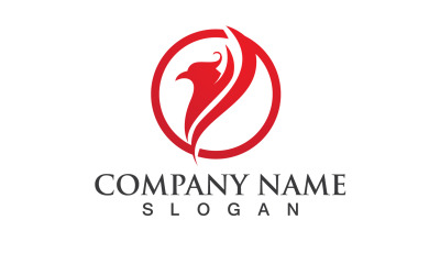 Phoenix Bird Logo et symbole Vector Element Design V19