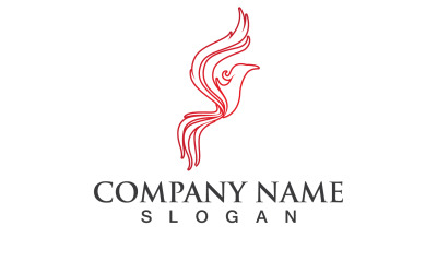 Phoenix Bird Logo et symbole Vector Element Design V5