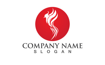 Phoenix Bird Logo et symbole Vector Element Design V7