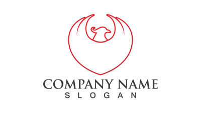 Phoenix Bird Logo et symbole Vector Element Design V9
