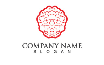 Health Brain Vector Illustration Icon Template V9