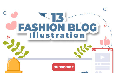 13 Illustration de blog beauté et mode