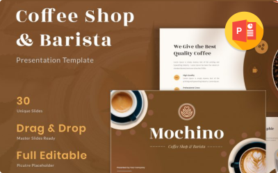 Mochino – Coffee Shop &amp;amp; Barista PowerPoint Template
