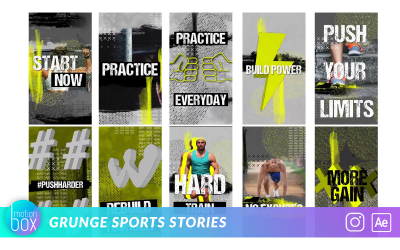 Grunge Sports Stories &amp;amp; Posts - After Effects Template