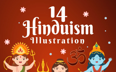 14 Hinduismus indické ilustrace
