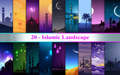 Islamitisch landschap, islamitische achtergrond, Arabisch landschap, Arabische achtergrond