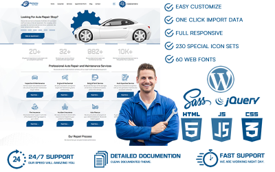 Meccanica - Tema WordPress per riparazioni auto