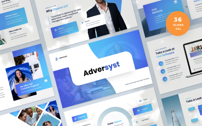 Media Advertising System Presentatie Google Slide Template