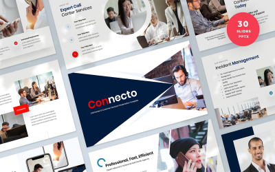Modelo de PowerPoint de Call Center e Atendimento ao Cliente