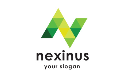 Obchodní Nexinus N Písmeno Logo