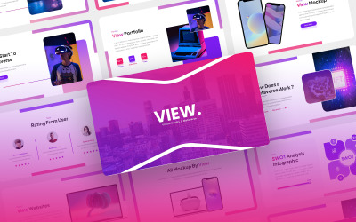 View - Modèle PowerPoint de réalité virtuelle et métaverse