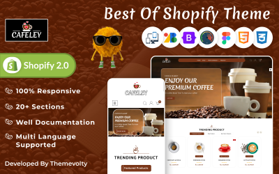 Cafeley VIP Mega Kahve-Çay Nature Shopify 2.0 Teması.