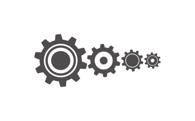 Engranaje Vector Icono Ilustración Diseño V10